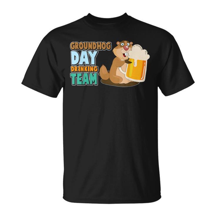 Groundhog Day Drinking Matching Team Party Beer Lover T-Shirt