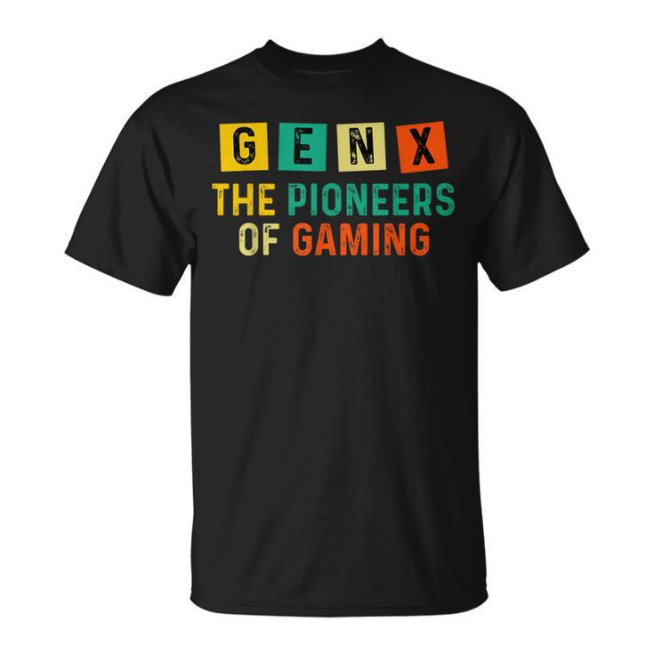 Growing Up Gen X Retro Gaming Generation X Vintage Gamer T-Shirt