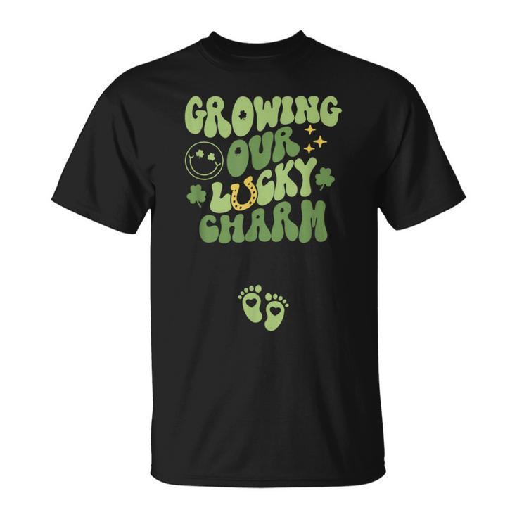 Growing Our Lucky Charm St Patrick's Day Pregnancy Maternity T-Shirt