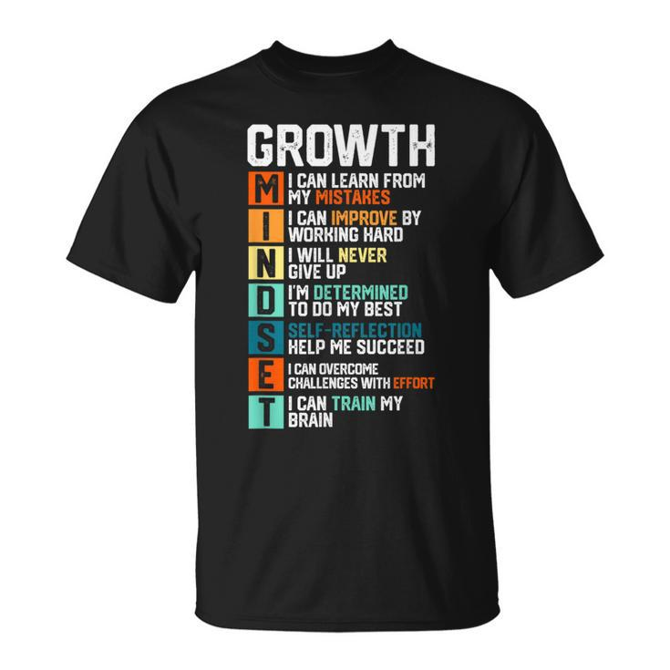 Growth Mindset Definition Motivational Quotes T-Shirt