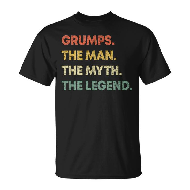 Grumps The Man The Myth The Legend Father's Day Grandfather T-Shirt