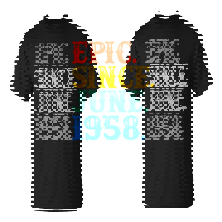 Grunge Epic Since June 1958 Birth Year Born Legendary Gifts T-Shirt