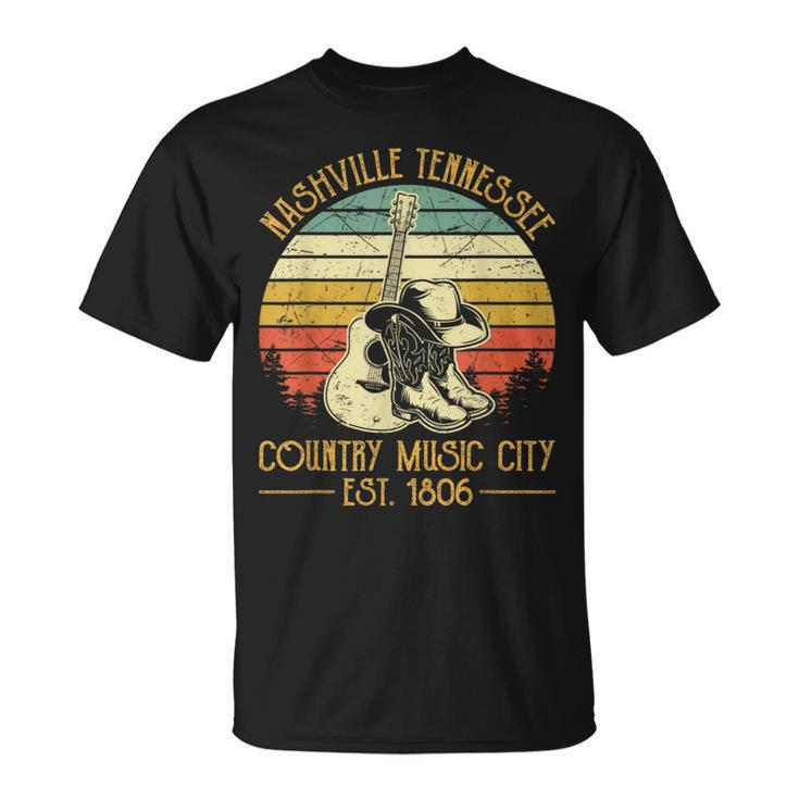 Guitar Guitarist Nashville Tennessee Country Music City T-Shirt