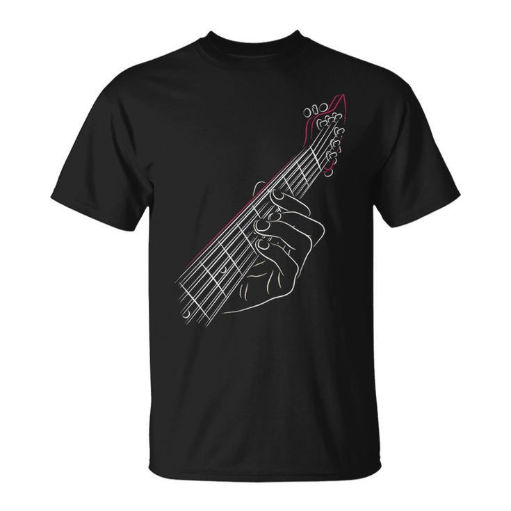 Guitar Line Art T-Shirt