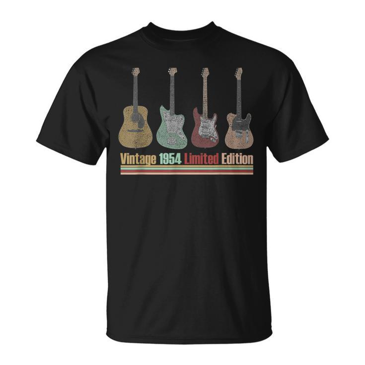 Guitar Lover 70 Year Old Vintage 1954 Limited Edition T-Shirt