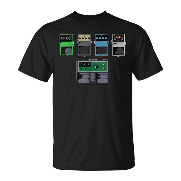 Guitar Pedals T Classic Rock Effects Guitarist T-Shirt