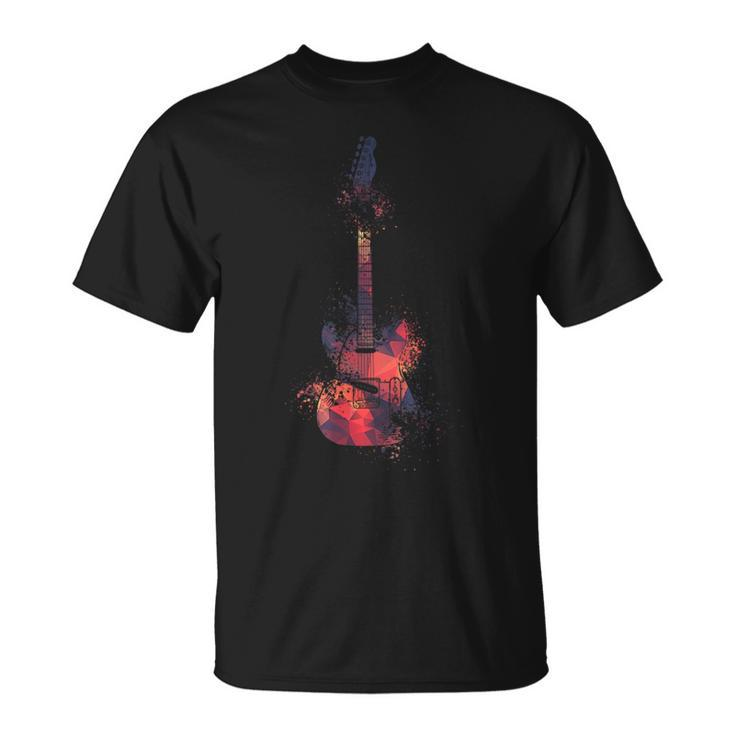 Guitar Player Guitar Motif Silhouette T-Shirt