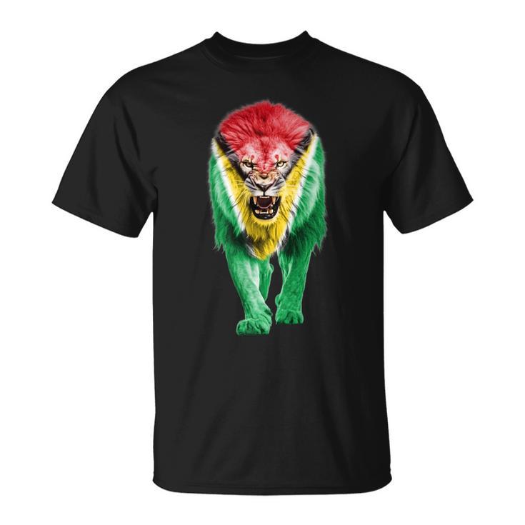 Guyana Flag Lion Pride Guyanese Flag Guyanese Roots Souvenir T-Shirt