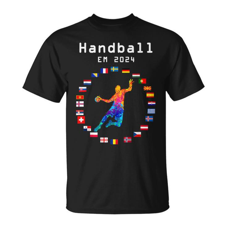 Handball Em 2024 Flag Handballer Sports Player Ball T-Shirt