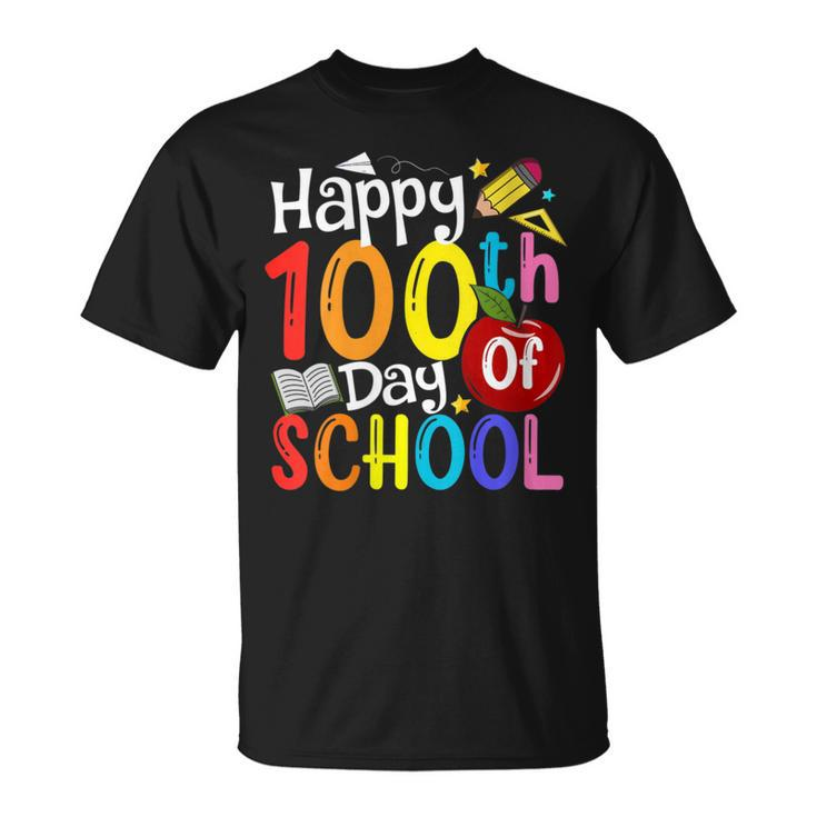 Happy 100Th Day Of School Teachers Student Happy 100 Days T-Shirt
