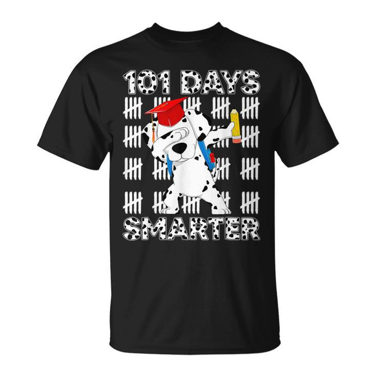 Happy 101 Days School Cute Dog 100 Days Smarter Teacher T-Shirt