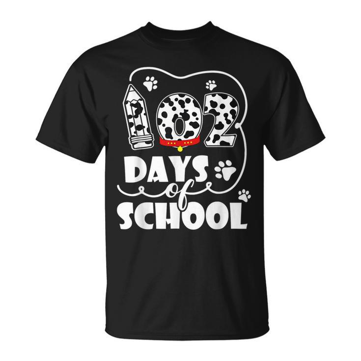 Happy 102 Days School 100Th Days Smarter Dog Student Teacher T-Shirt