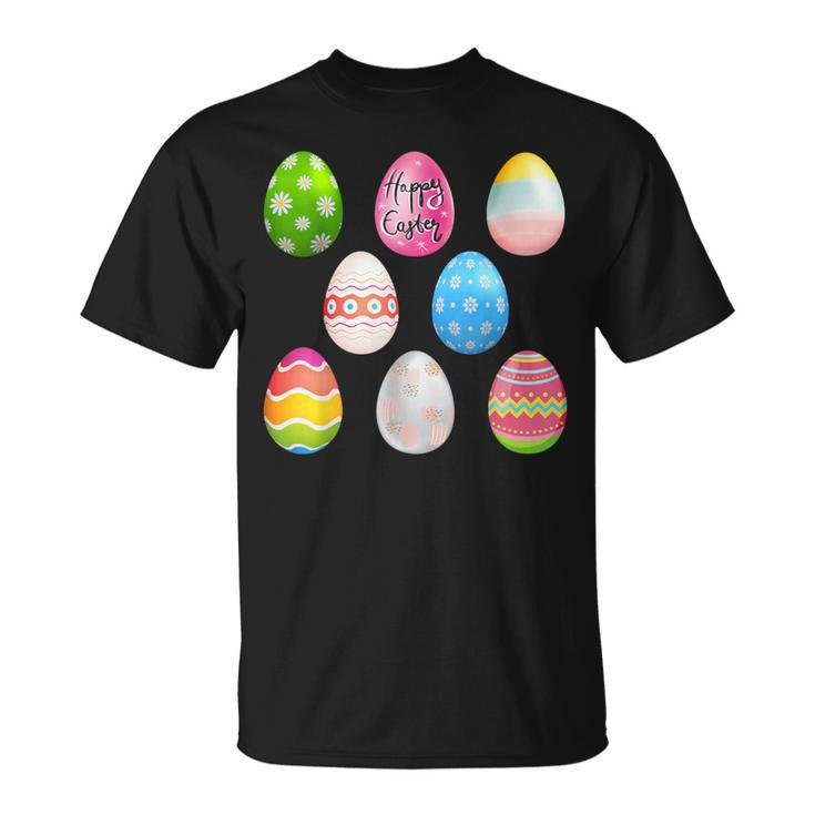 Happy Easter Sunday Fun Decorated Bunny Egg s T-Shirt