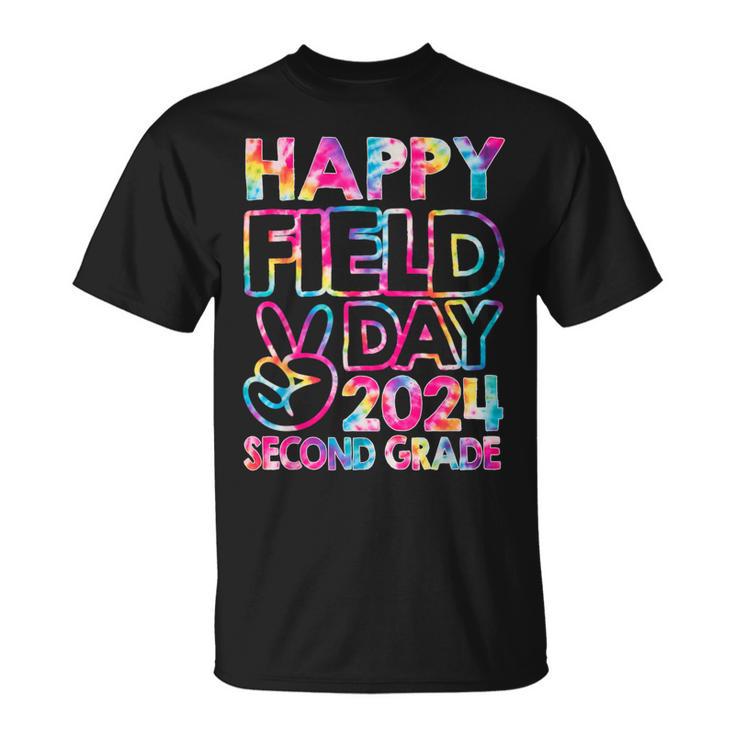 Happy Field Day 2024 Second Grade Field Trip Fun Day Tie Dye T-Shirt