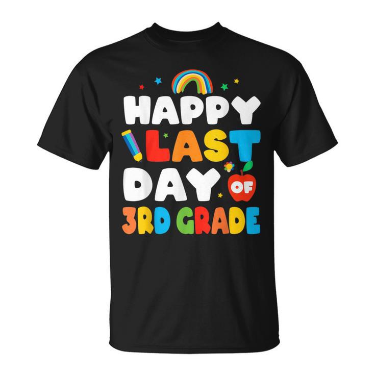 Happy Last Day Of 3Rd Grade Rainbow Teacher Student T-Shirt