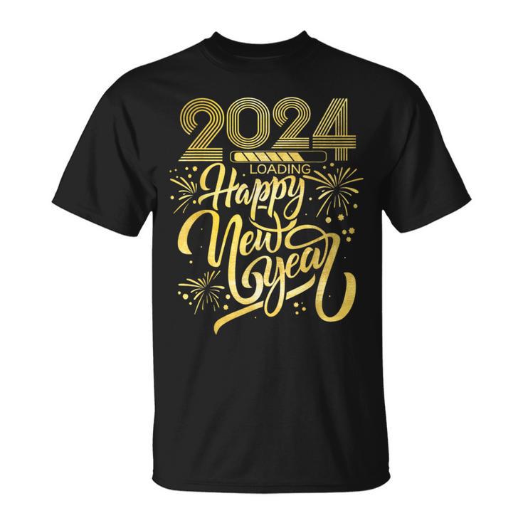 Happy New Year 2024 New Years 2024 Loading Men's Tshirt Back Print