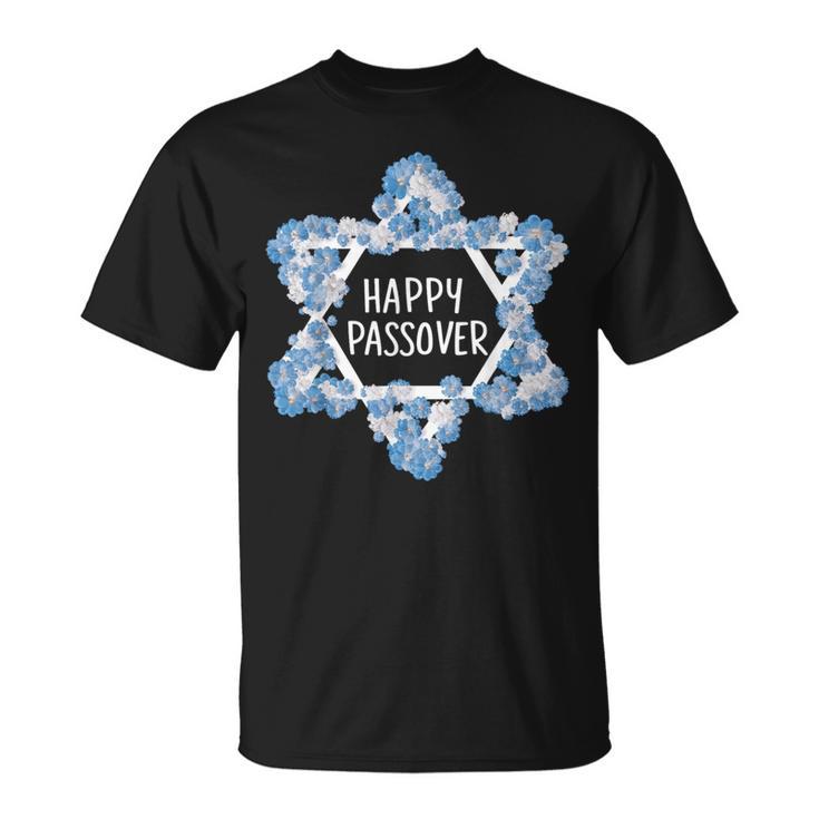 Happy Passover 2024 Star Of David Pesach Jewish Matzo T-Shirt