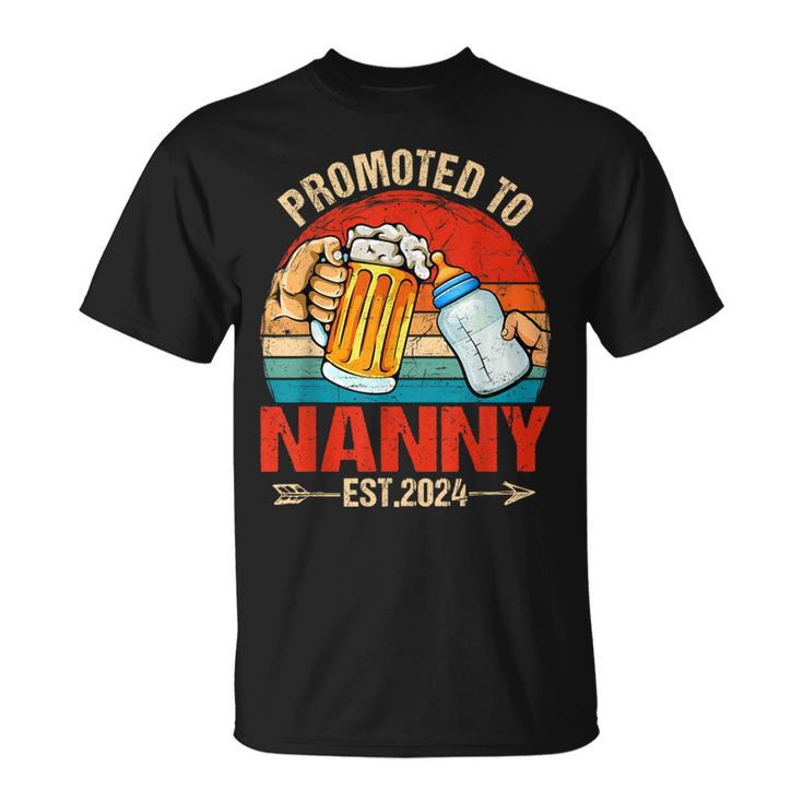 Happy Promoted To Nanny 2024 Father's Day T-Shirt