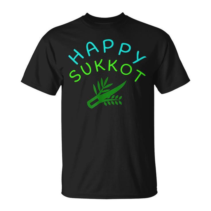 Happy Sukkot Holiday Israel Sukkah Four Species T-Shirt