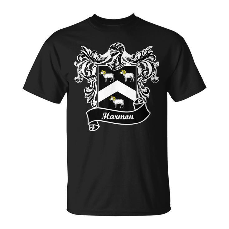 Harmon Coat Of Arms Surname Last Name Family Crest T-Shirt