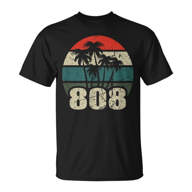 Hawaii 808 Oahu Waikiki Maui Kona Kauai Hawaiian Area Code T-Shirt