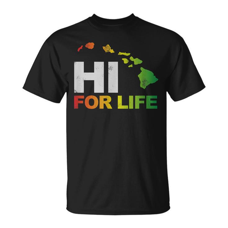 Hawaii Hi For Life Vintage Irie Rasta T-Shirt