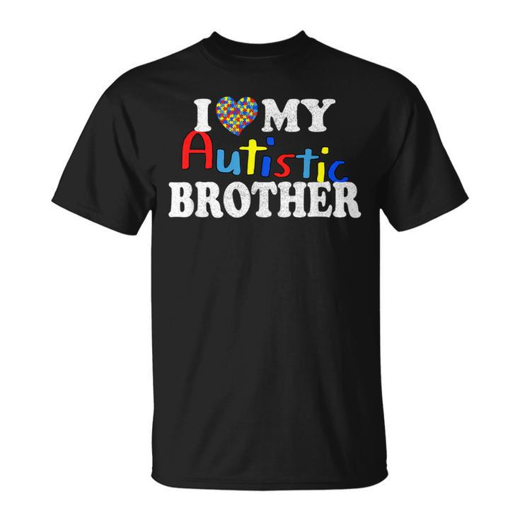 I Heart My Autistic Brother I Love My Autistic Brother T-Shirt