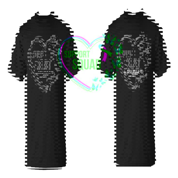 Heart Support Squad Ribbon Metastatic Breast Cancer T-Shirt