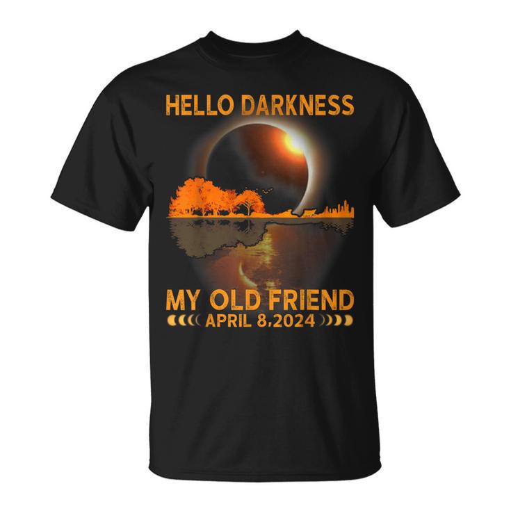 Hello Darkness My Friend Solar Eclipse April 8 2024 T-Shirt