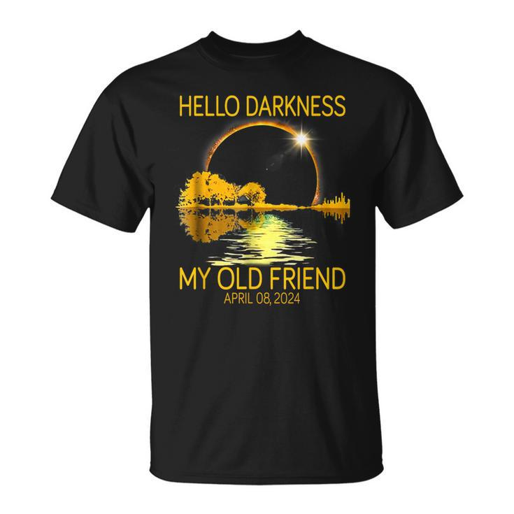 Hello Darkness My Old Friend 2024 Solar Eclipse 4824 T-Shirt