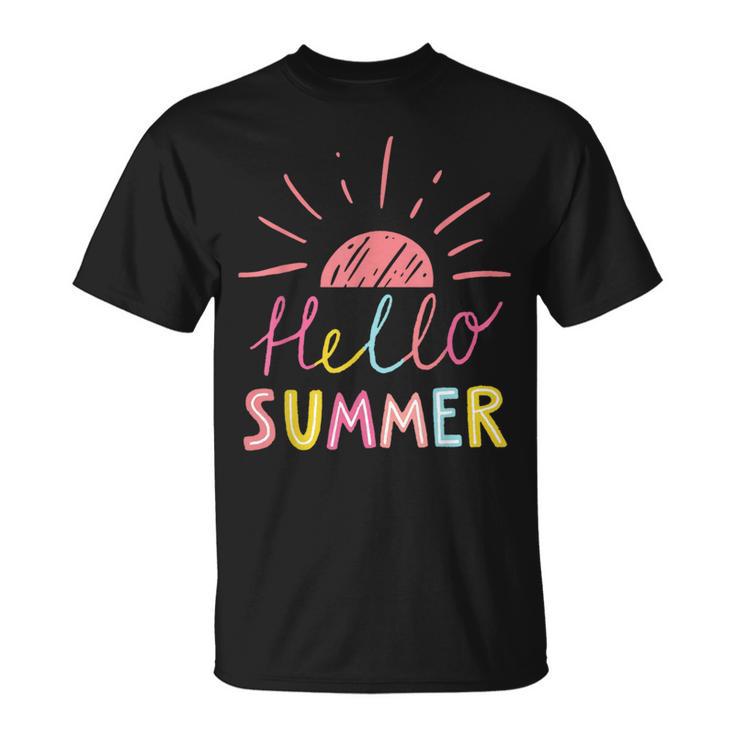 Hello Summer End Of School Year Teacher For Kid T-Shirt