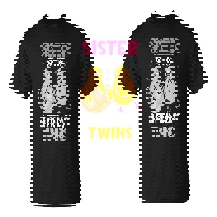 Hermana De Las Gemelas De Cumpleaños Bonito Gemelos Celebre Camiseta unisex