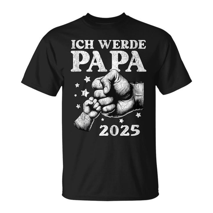 Herren Ich Werde Papa 2025 Baby Ankündigung Papa 2025 T-Shirt