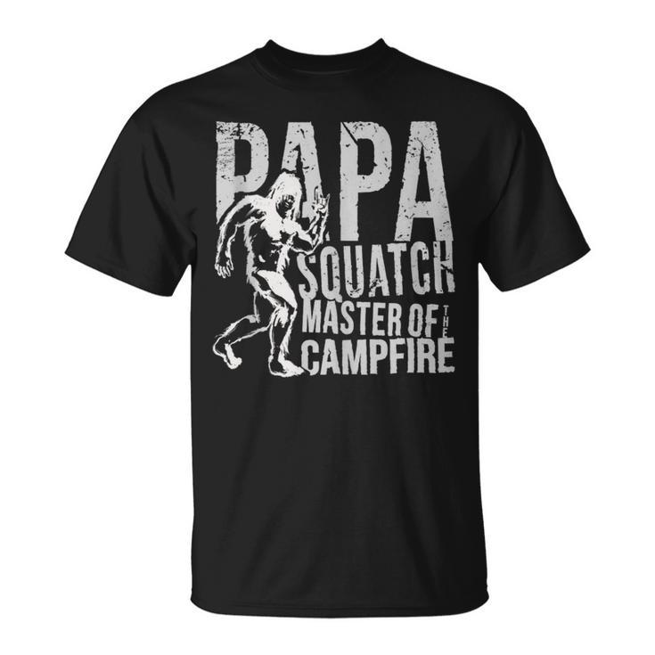 Herren Sasquatch Papa Squatch Camping Bigfoot Für Papaatertag T-Shirt