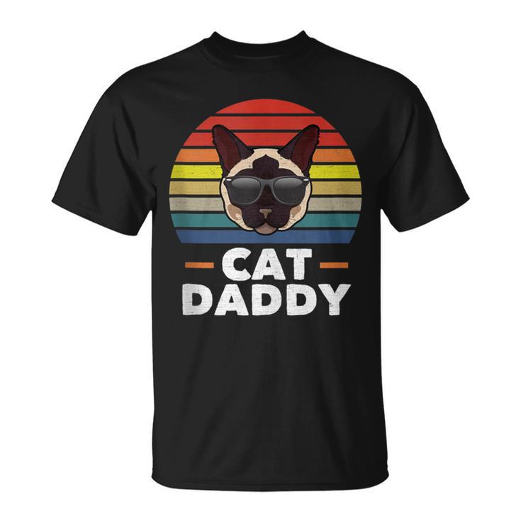 Herren Siamkatze Daddy Lustige Katze Papa Liebhaber T-Shirt