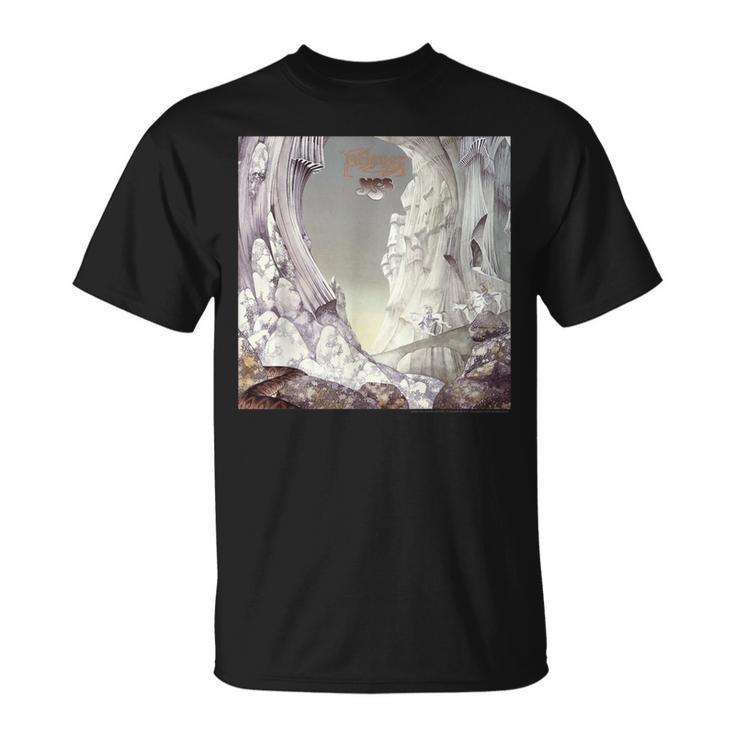 Herren T-Shirt Mystischer Bergdruck in Schwarz, Wanderlust Motiv