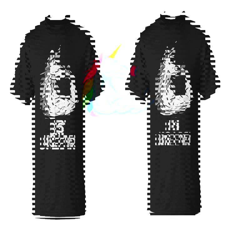 Hombre La Mejor Ropa De Un Tío De Unicornio Best Uncle Ever Camiseta unisex