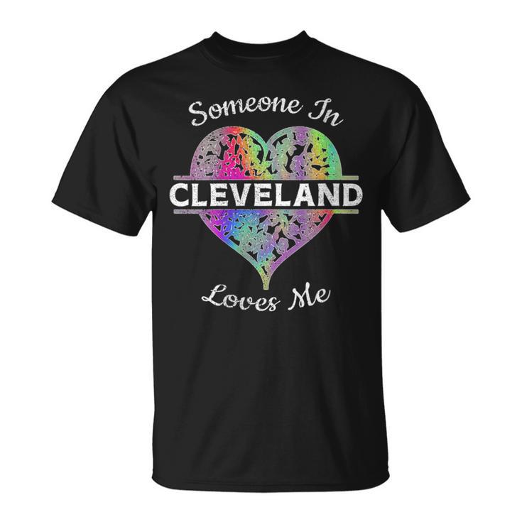 Hometown Rainbow Pride Heart Someone In Cleveland Loves Me T-Shirt