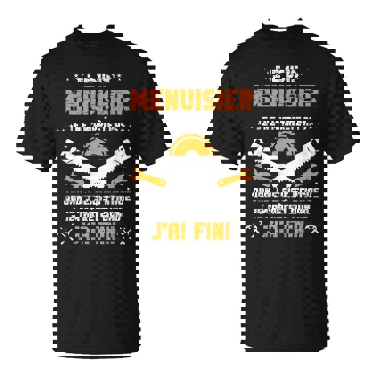 Homme Menuisier Menuiserie Menuisier Bois Cadeau Menuisiers T-Shirt