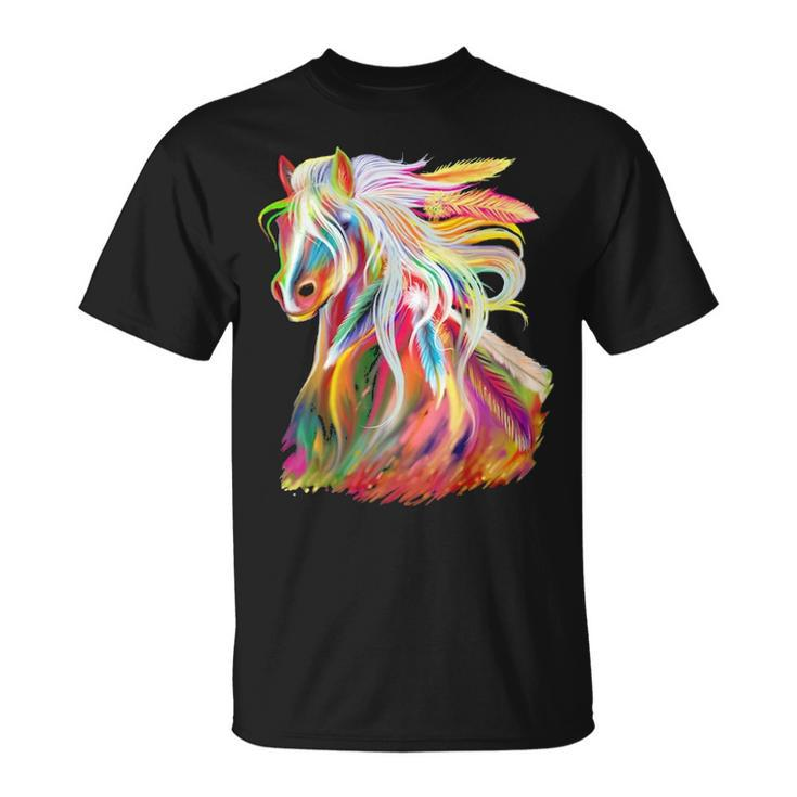 Horse Head Watercolor Equestrian T-Shirt