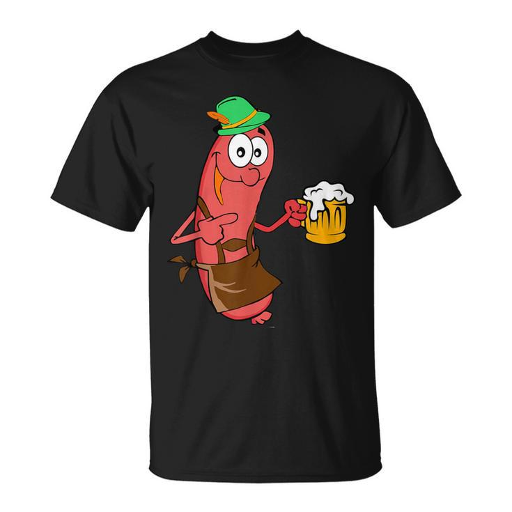 Hot Dog Beer Bratwurst Oktoberfest For T-Shirt