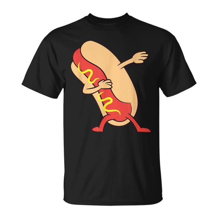 Hotdog Dabbing Kawaii Hot Dog T-Shirt