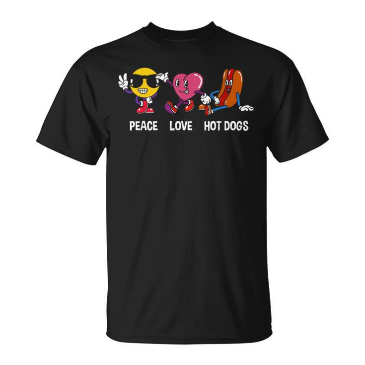 Hotdog Lovers Peace Love Hot Dogs T-Shirt