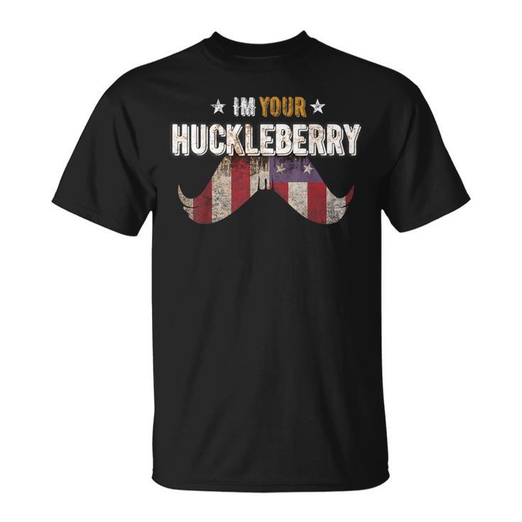 Im Your Huckleberry Vintage Retro Usa Mustache Movie Quote T-Shirt