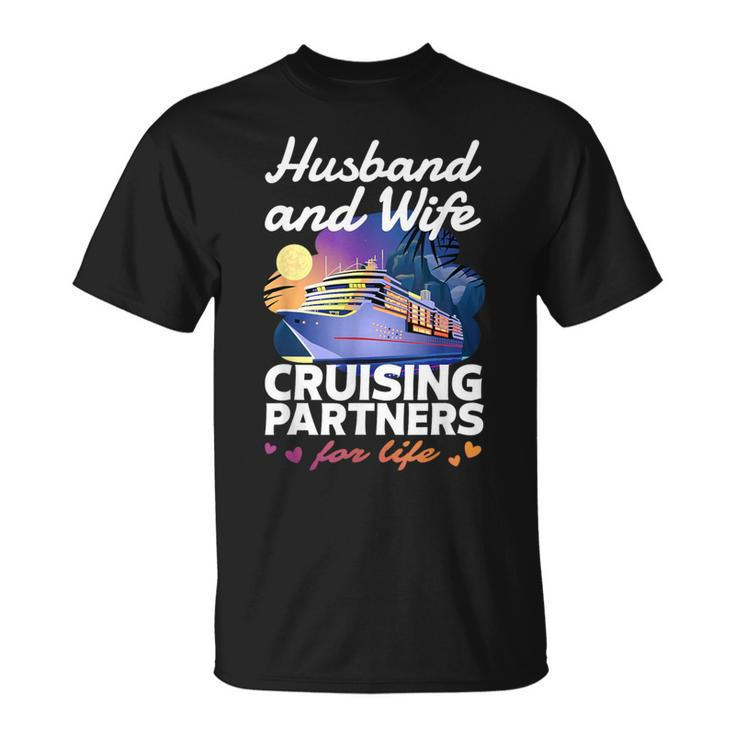 Husband And Wife Cruise 2024 Matching Couple Outfits T-Shirt