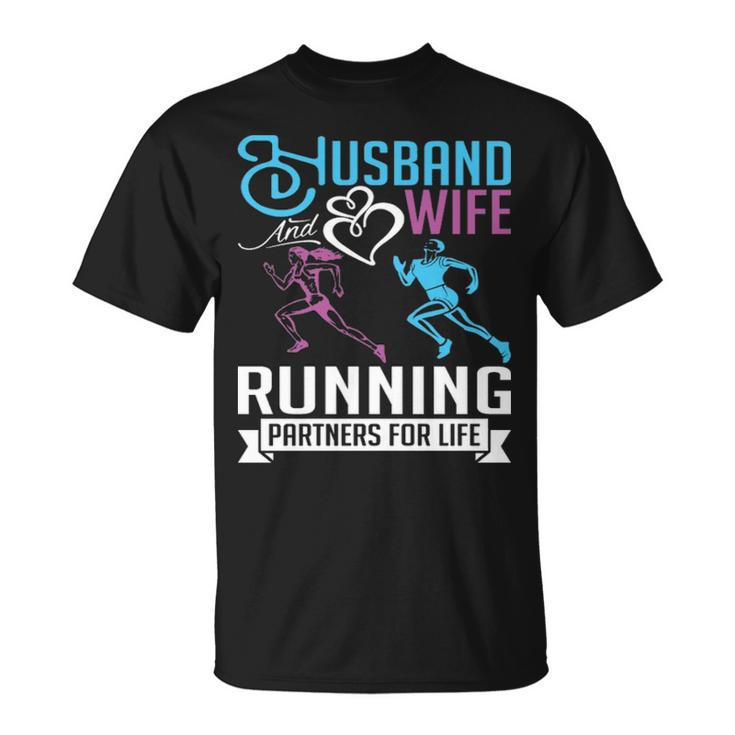 Husband And Wife Running Sweet Valentine’S Day T-Shirt