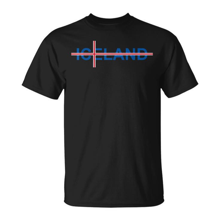 Iceland Flag Travel Vacation Scandinavia Pride Reykjavik T-Shirt