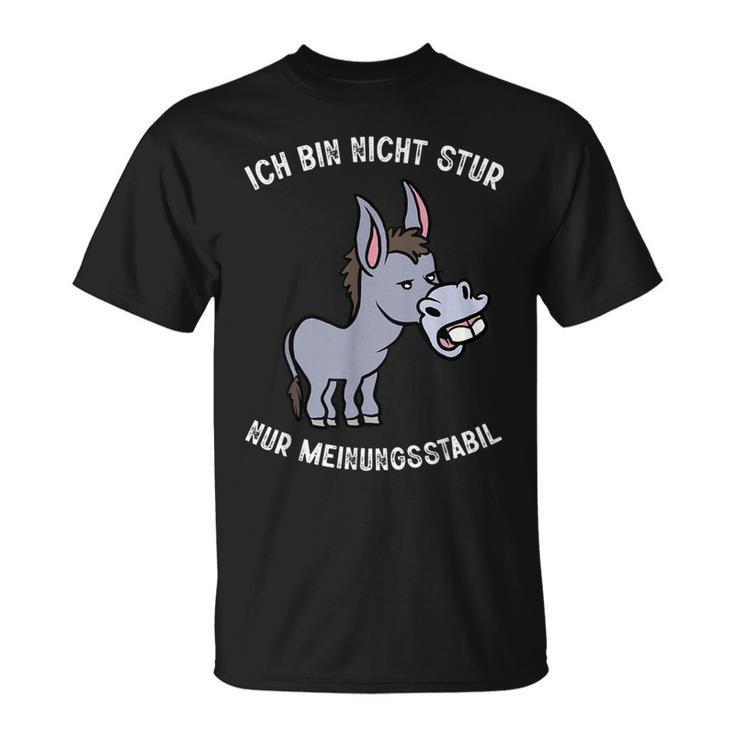 Ich Bin Nicht Stur Meinungsstabil Humour Slogan Men's Black T-Shirt