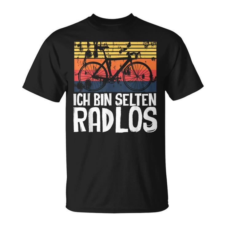 Ich Bin Selten Radlos Radloß Retro Bicycle Cycling T-Shirt