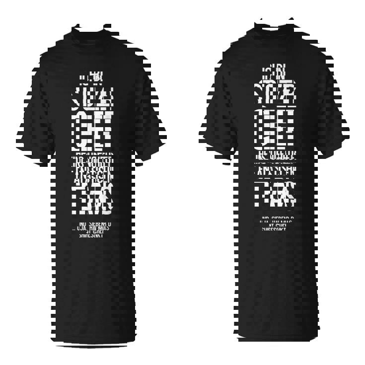 Ich Bin Stolzer Chef Eines Ungeheuer Fantastische Team T-Shirt